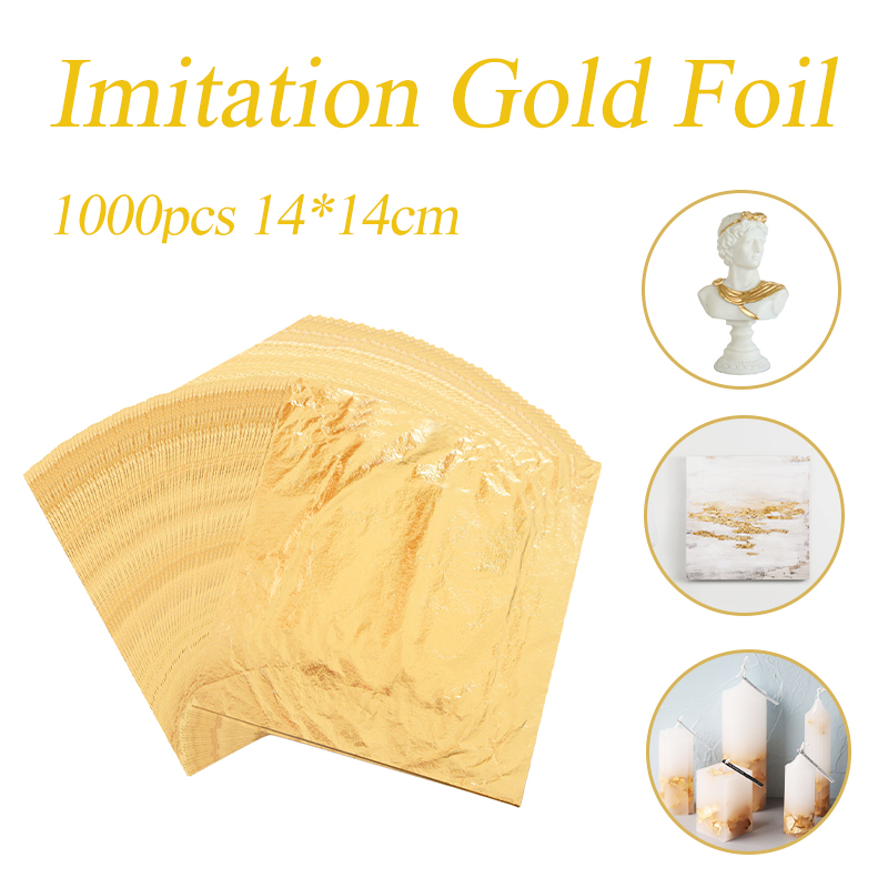 Imitation Gold Leaf Foil Sheet - Gold Foil Flakes ulasan dan harga