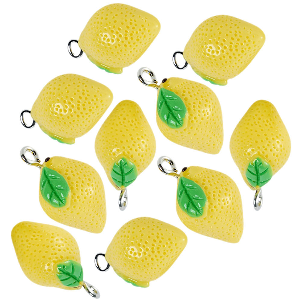10Pcs Mini Lemon Charms Resin  - Resin Crafts ulasan dan harga