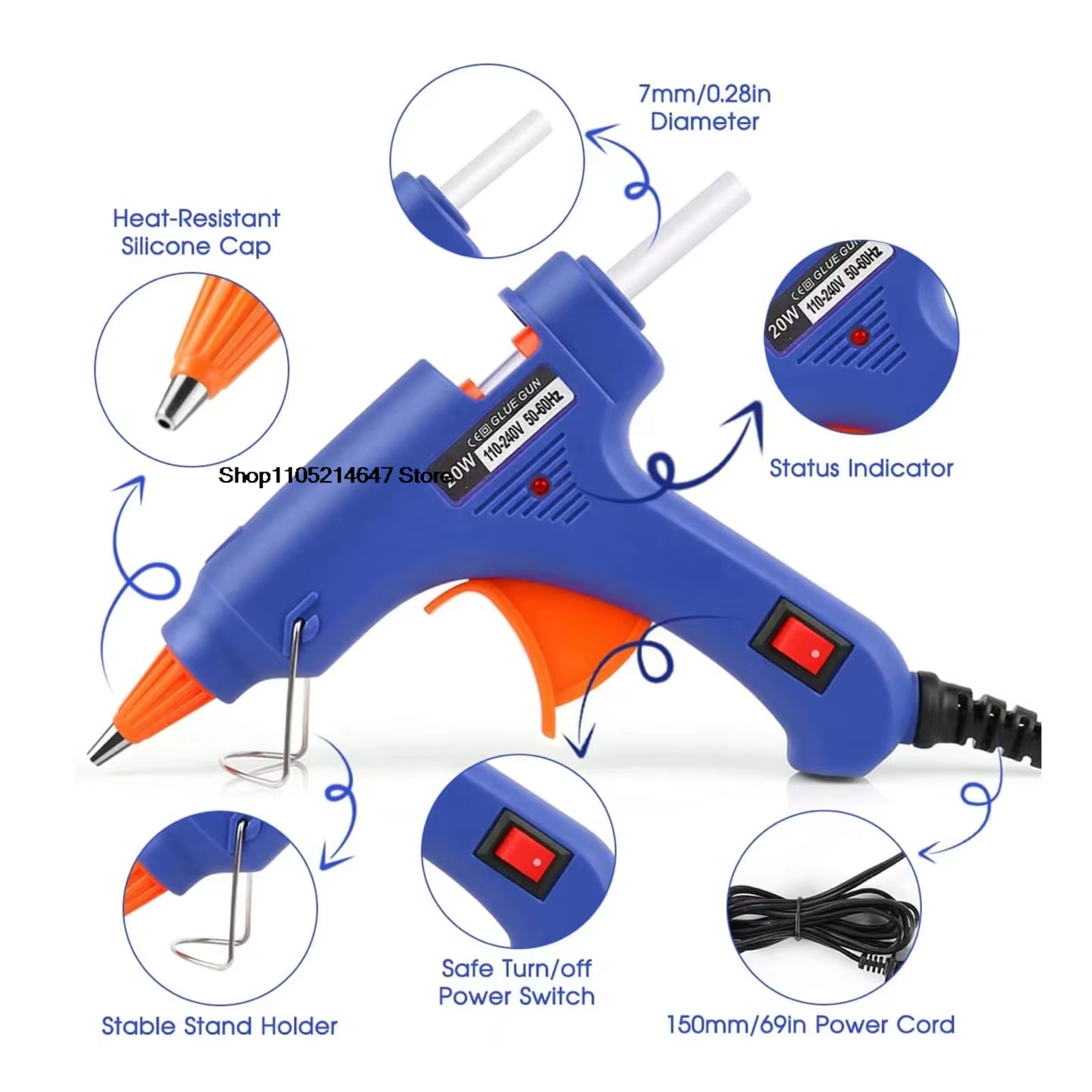 Hot Melt Glue Gun DIY Mini Hou - Heat Gun Small ulasan dan harga