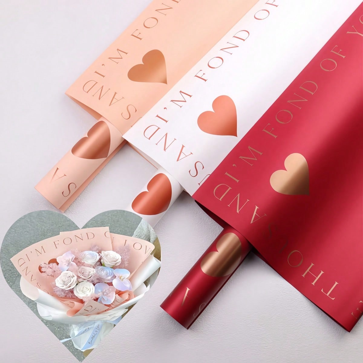 20 Sheets/Pack Gold Foil Heart - Gold Foil Flakes ulasan dan harga