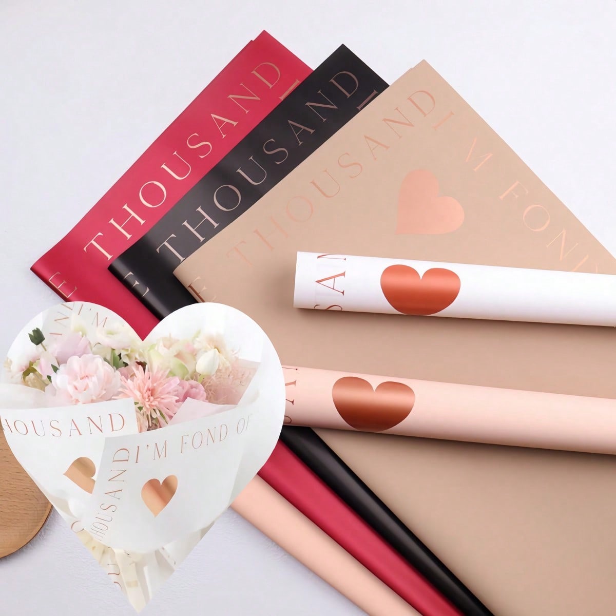 20 Sheets/Pack Gold Foil Heart - Gold Foil Flakes ulasan dan harga