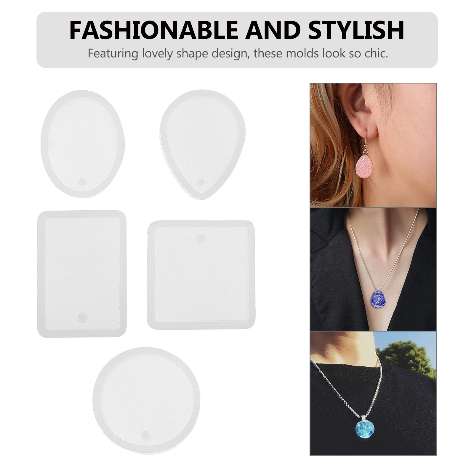 10pcs Pendant Mold Set Silicon - Resin Craft Kit ulasan dan harga