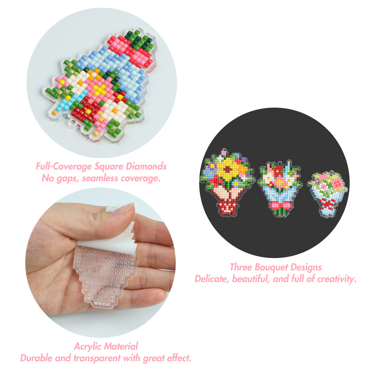 FOREVER YOUNG 3PCS Bouquet Acr - Resin Craft Kit ulasan dan harga