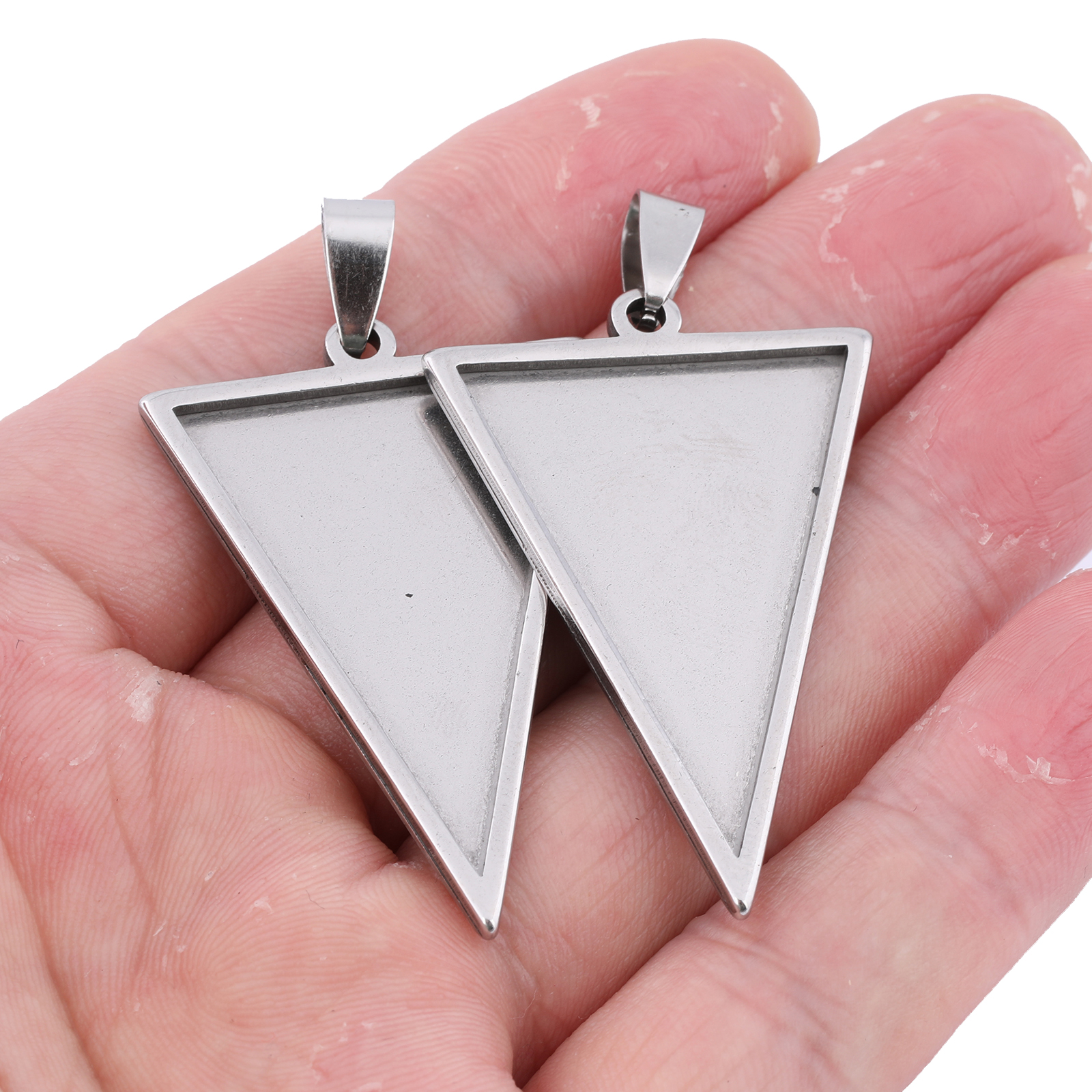 5pcs Stainless Steel 25x35mm T - Bezels Set Pendant ulasan dan harga