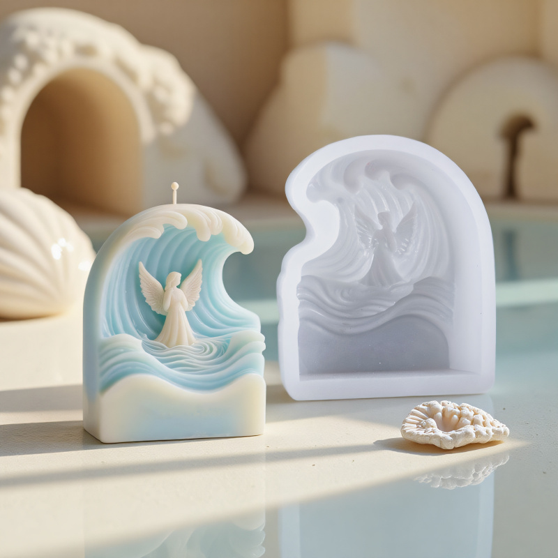 2pcs Wave Angel Silicone Mold  - Resin Ocean Wave Mold ulasan dan harga