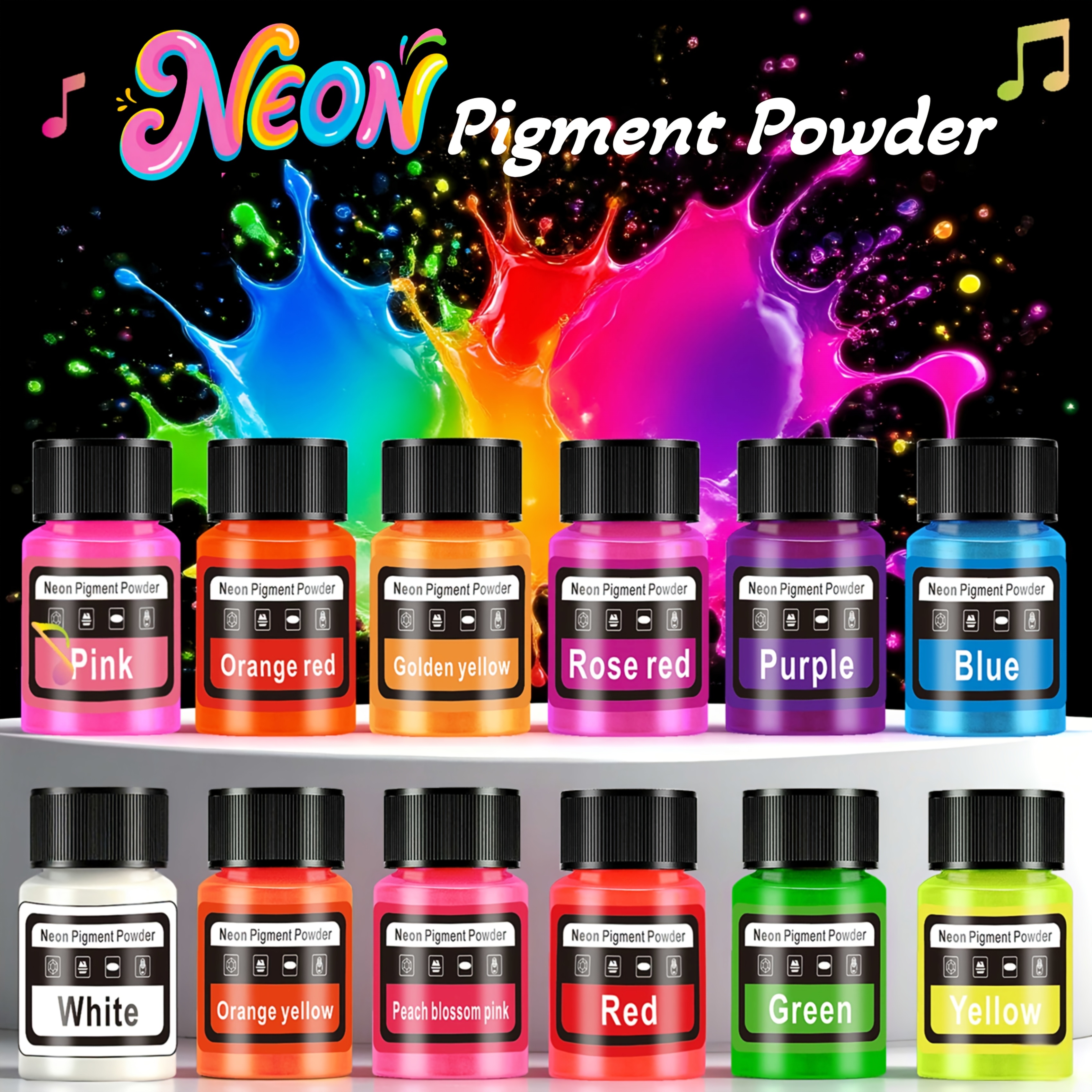 Fluorescent Powder/Neon Resin  - Resin Pigment Set ulasan dan harga